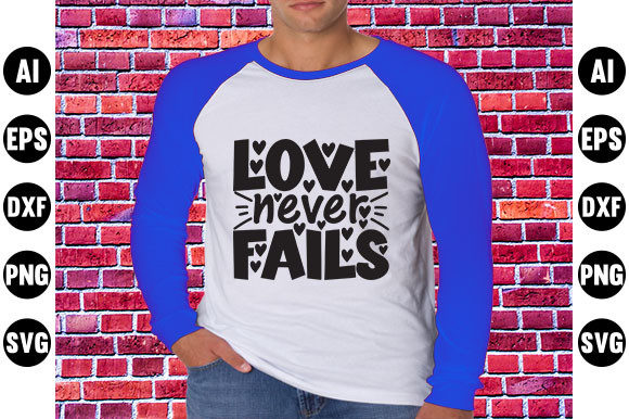 Winter Quote SVG Design, Love Never Fai